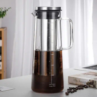 Reusable Detachable Cold Brew Coffee Pot Set Coffee Maker Dual Use Filter Coffee Tea Pot Espresso Ice Drip Maker Glass Pots