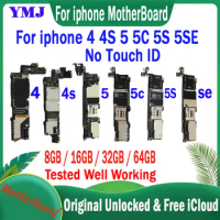 Factory Unlocked for iphone 5 5C 5S SE 6 6 Plus 6S Plus Motherboard With IOS System 100% Original Without Touch ID Mainboard