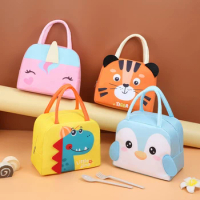 Cartoon Cooler Lunch Bag For Picnic Kids Women Travel Thermal Breakfast Organizer Insulated Waterproof Storage Bag Lunch Box New