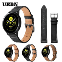 20mm Leather Line Strap For Samsung Galaxy Active 2 Replacement Band For Gear S2&amp;Sport AmAzfit Bip Smart Watch bands