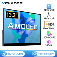 VCHANCE 13.3 Inch 4K OLED Portable Monitor 100% DCI-P3 Touch Screen USB-C Second Gaming Screen for Laptop Xbox Switch PS5/4