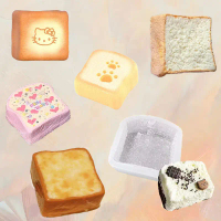 Thick Toast Square Toast Thick Milk Toast Series Squeeze Silicone Mold Fondant Chocolate Cake Baking