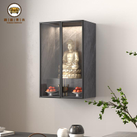 特惠/免運 工廠直銷 供桌 佛桌 佛臺 神臺桌 佛龕柜帶門現代輕奢小型家用供桌神龕壁掛式神臺財神爺觀音佛像架可開發票 全館折扣 售後保障 j5428
