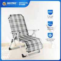 Ghế Thư Giãn Gấp Gọn DELI Toto , Chính Hãng Qui Phúc , Ghế Gấp Dã Ngoại, Khung Thép Lưới