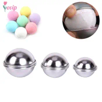 6pcs/set Round Bath Bomb Molds Aluminum Alloy Ball Sphere soap Bath Bomb Mold Cake Baking Pastry Mould DIY Metal Mould