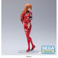 In Stock Original SEGA EVA Asuka Langley Soryu Anime Model Figure Action Figurine Model 21Cm Toys for Boys Gift