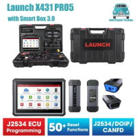 Launch X431 PRO5 PRO 5 with Smart Box 3.0 J2534 ECU Programming Support DOIP CANFD OBD2 Scanner Intelligent Car Diagnostic Tool
