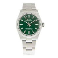 ROLEX 勞力士 277200 Oyster Perpetual蠔式經典多色彩綠面x31mm