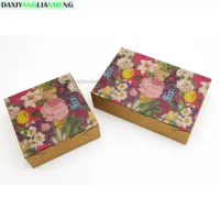 20pcs/pack: 20.3x13.6x5cm Big Flowers 6PACK Cake Box Food Paper Packing Free Shipping Kraft Cardboard Boxes Paper Box