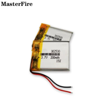 20x 3.7V 200mah Rechargeable Lithium Polymer Battery 302530 for Bluetooth Keyboard Speaker Smart Watch Remote Control Batteries