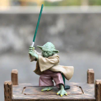 Disney Star Wars Mandalorian Master YODA with Sword Figurine Baby Yoda Action Figure Cosplay Collection Toy Model Kids Gift