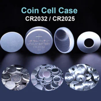 Stainless Steel Coin Cell Case With Conical Spring and Spacer for CR2032/CR2025/CR2016 Cell Battery Positive Negative Shell