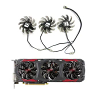 3 fans 4PIN suitable for POWERCOLOR Radeon RX570 480 Red Devil OC graphics card replacement fan