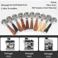 51mm Bottomless Portafilter For Delonghi Coffee Machine EC9335/EC9665/EC9155 Coffee Filter Holder Coffee Barista Accessories