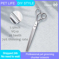 Yijiang 7.5inch Professional Dog Beauty Scissors Chunker Scissors Pet Items Grooming Scissors Dog Pets Supplies Accesories
