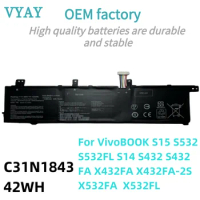 C31N1843 Laptop Battery For ASUS VivoBook X432FA X532FL S14 S432 S432FA S432FL S15 S532 S532FA S532FL 0B200-03430000