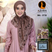 AZAHRA MOTIF HIJAB SQUER SEGI EMPAT LOGO Free Pouch Square Kerudung