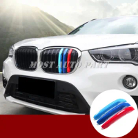 ABS Front Grill Grille Insert Trim Cover 3pcs For BMW X1 F48 2016-2021 2 Model Car accesories interior Car decoration