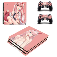 Anime Cute Girl Zero Two PS4 Pro Skin Sticker Decal Cover For PS4 Pro Console &amp; Controller Skins Vinyl