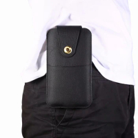 Genuine Leather Belt Clip Phone Case Men Waist Bag For Vivo X80 X70 X60 V25 V23 V21 Y16 Y76 Y22 Y35 Y55 Y33 Y72 5G Holster Pouch