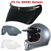 Vintage Motorcycle Helmet Brim for SHOEI EX ZERO Full Face Helmet Lens Adjustable Three-button Universal Brim Accessories