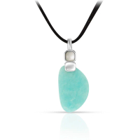 Liontin Perak Amazonite Elips -Elips Amazonite Silver Pendant