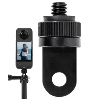 Aluminum 1/4 inch Screw Tripod Adapter 360 Rotating Mount Holder for GoPro 11 10 9 Insta-360 One X2 X3 Action 3 Camera Accessory