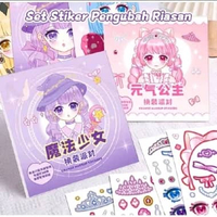 Mainan anak edukasi DIY buku sticker wajah makeup lucu murah harga satuan mainan anak perempuan buku