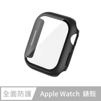 【General】Apple Watch 保護殼 Ultra 2 / Ultra 簡約輕薄防撞防摔 鋼化玻璃二合一 手錶保護殼(暗夜黑)