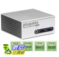 [美國直購] Plugable UD-5900 充電集線模組 USB 3.0 Aluminum Mini Universal Docking Station (HDMI/DVI/VGA/Ethernet/Audio/USB/VESA)