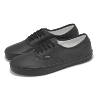 【VANS】休閒鞋 Authentic 男鞋 女鞋 黑 皮革 低筒 經典 全黑 板鞋(VN000JRAL3B)