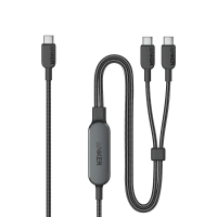 สาย Anker USB C ยาว 4 ฟุต 2-in-1 USB C ถึง USB C สายชาร์จเร็วสูงสุด 140W สำหรับ iPhone 15