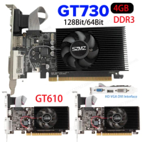 GT730 4GB DDR3 128Bit/64Bit Gaming Video Card PCI-E2.0 16X PC Graphics Card GT610 1/2GB GPU Display Cards with HDMI VGA DVI Port
