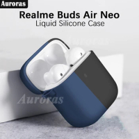 Auroras For Realme Buds Air Neo Case Liquid Silicone Wireless Headphone Accessories Protector Case For Realme Buds Air Neo Cover