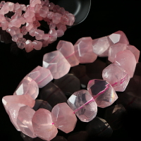 親寶水晶天然大規格馬達加斯加粉晶手鏈女款 原礦晶簇 隨形穿制