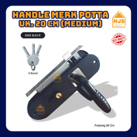 [HJS] Gagang Kunci Pintu uk. sedang / Handle Pintu Komplit Ukurnggung 20 cman Ta Bulat Kotak POTTA H