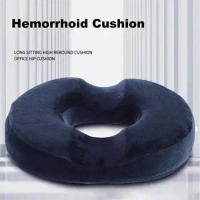 Hollow Hemorrhoid Cushion Ergonomic Memory Cotton Floor Pillows Hollow Coccyx O Type Hemorrhoid Cushion for Office Chair Cushion