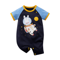 【JoyNa】短袖包屁衣 短袖寶寶連身衣 太空兔款 嬰兒服(造型款.春夏短袖)