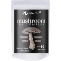 30 Patches 10x Mushroom Complex Transdermal Patches Lions Mane, Cordyceps, Turkey Tail for Immunity, Energy, Mood, Focus