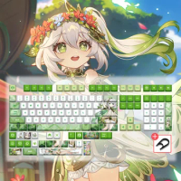 Anime Genshin Impact Character Series Keycaps Nahida Game Keyboard Cap Cherry Profile PBT 132 Keys Mechanical Keyboard Cap