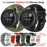 20PCS Watch Strap for Garmin Instinct 2X Smartwatch Silicone Bracelet Steel Buckle Watchband Replacement Accessories