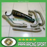 Knalpot R9 H2 Black Doff Header Stainless Sanblast Ninja 250 Fi Ninja250r Z250Fi R25 MT25 CBR250RR