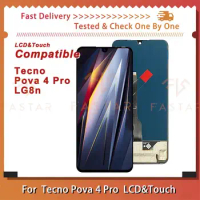 6.66"OLED For Tecno Pova 4Pro LG8n LCD Display Touch Digitizer Assembly replacement phone Screen Tecno Pova 4 Pro LG8n lcd