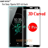 2 Pcs For Sony Xperia XZ3 6.0" 9H Ultra Thin 3D Curved Full Cover Screen Protector Tempered Glass Protective Film
