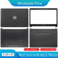 New For HP 240 G7 14-CK 14-CM 14Q-CS TPN-I131 Laptop LCD Back Cover Front Bezel Upper Palmrest Bottom Base Case Keyboard Hinges