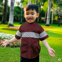 Kemeja Koko Batik Anak/Koko Batik/Koko Anak Atasan Termurah Usia 1-10 tahun Atasan Baju Pendek Musli