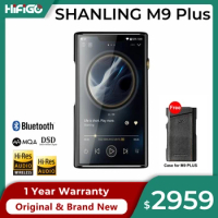 SHANLING M9 Plus Flagship 6” 2K MP3 Bluetooth Music Player Hi-res Quad AK4499EX Dual AK4191 DAC Lossless Audio Player 8+256G