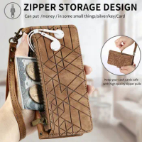 S23 S22 S21 S20 FE 5G Zipper Wallet Leather Case For Samsung Galaxy Note 20 Ultra Luxury Cover For Galaxy S23 S22 S21 Plus Funda