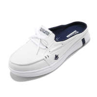 Skechers 穆勒鞋 Glide Ultra-Sail 白 深藍 女鞋 套入式 帆船鞋【ACS】 16121-WNV