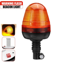 12V 24V LED Amber Vehicle Truck Tractor Flexible Beacon Warning Rotating Emergency Flashing Strobe Safety Light Signal Lamp